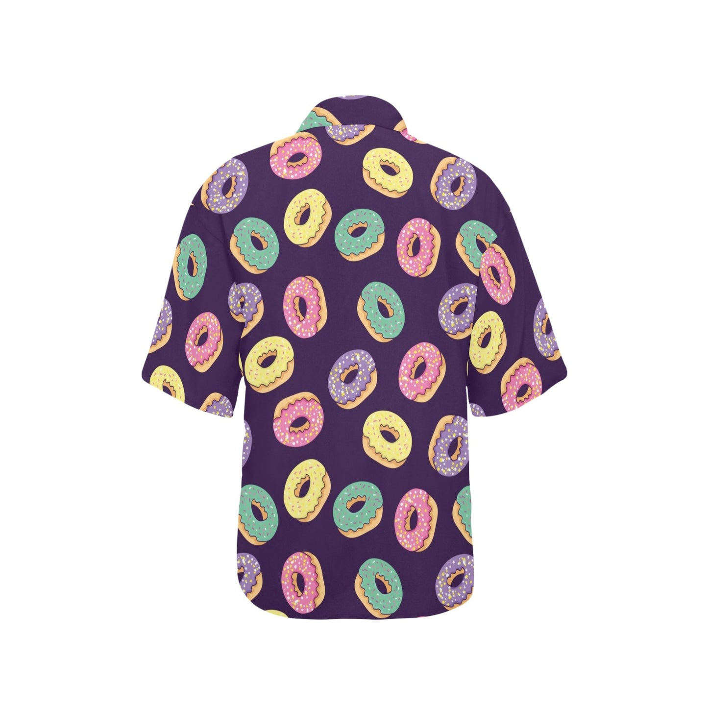 Donut Pattern Print Design DN08 Women's Hawaiian Shirt