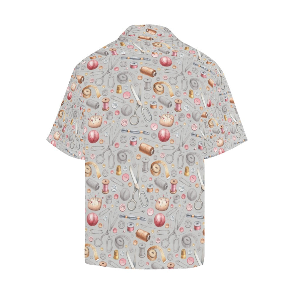 Sewing Equipment Print Design LKS302 Men's Hawaiian Shirt