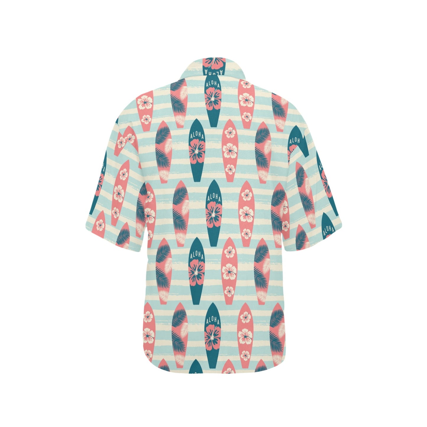 Aloha Hawaii Surfboard Pattern Print Design 02 Women's Hawaiian Shirt