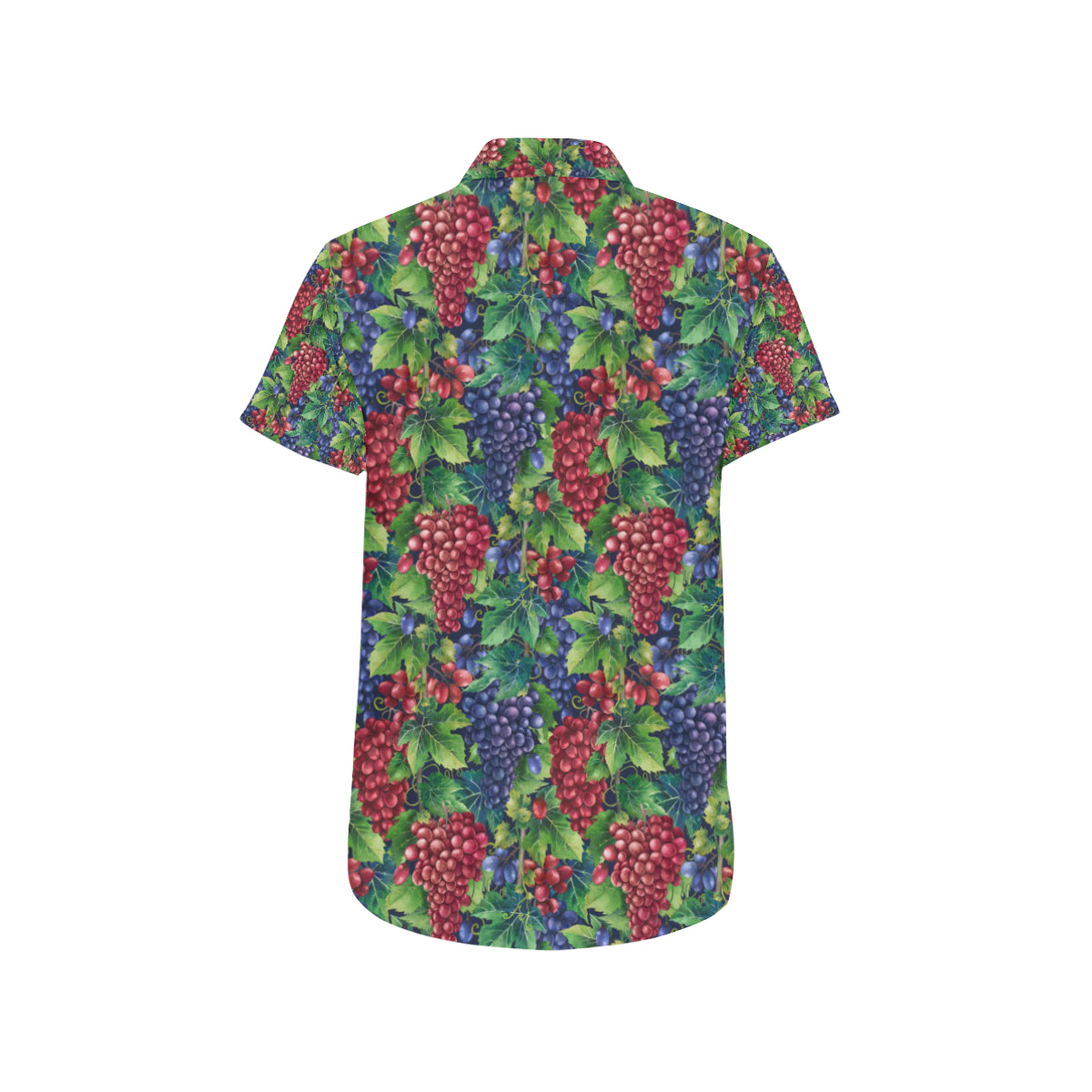 Grape Pattern Print Design GP02 Men's Short Sleeve Button Up Shirt