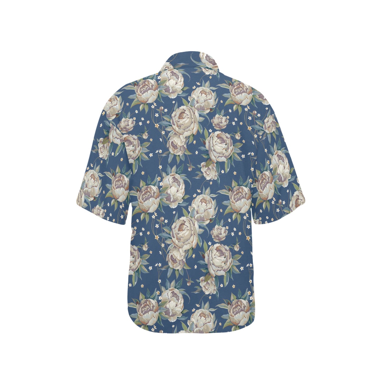Peony Pattern Print Design A03 Women's Hawaiian Shirt