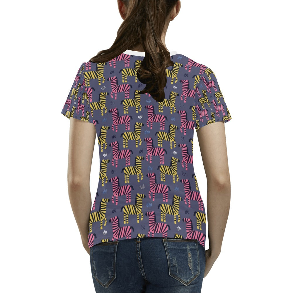 Zebra Print Design LKS303 Women's T-shirt