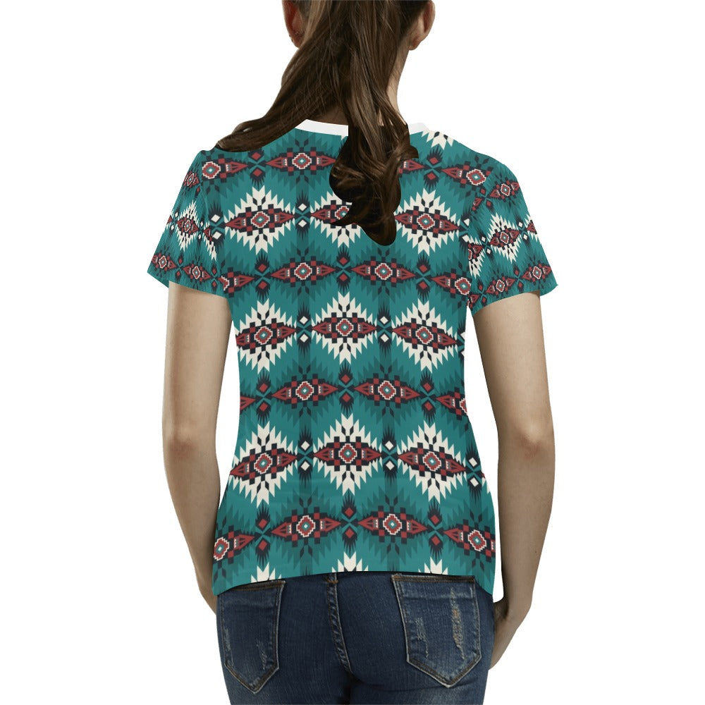 Southwest Pattern Print Design LKS308 Women's T-shirt