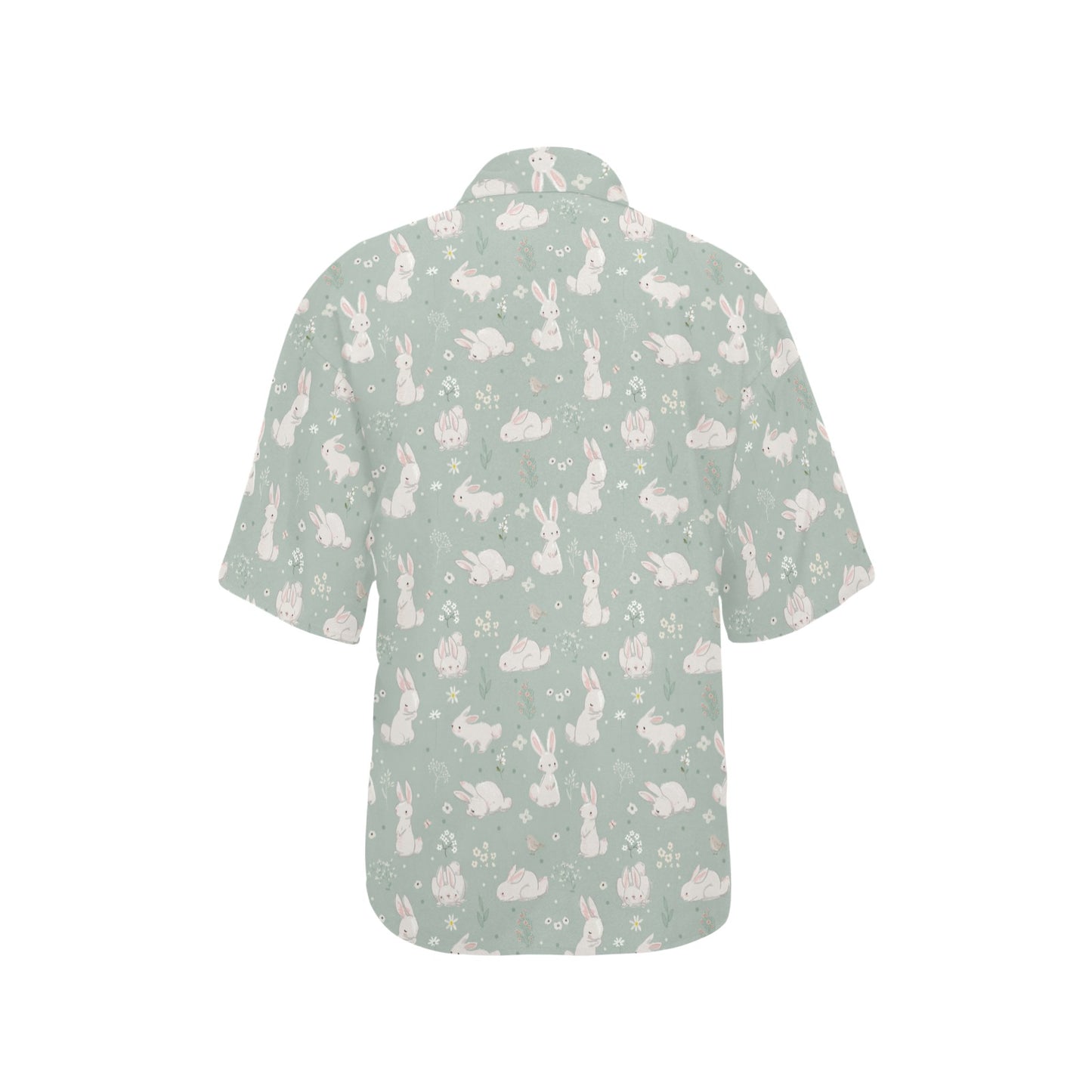 Bunny Pattern Print Design 03 Women's Hawaiian Shirt