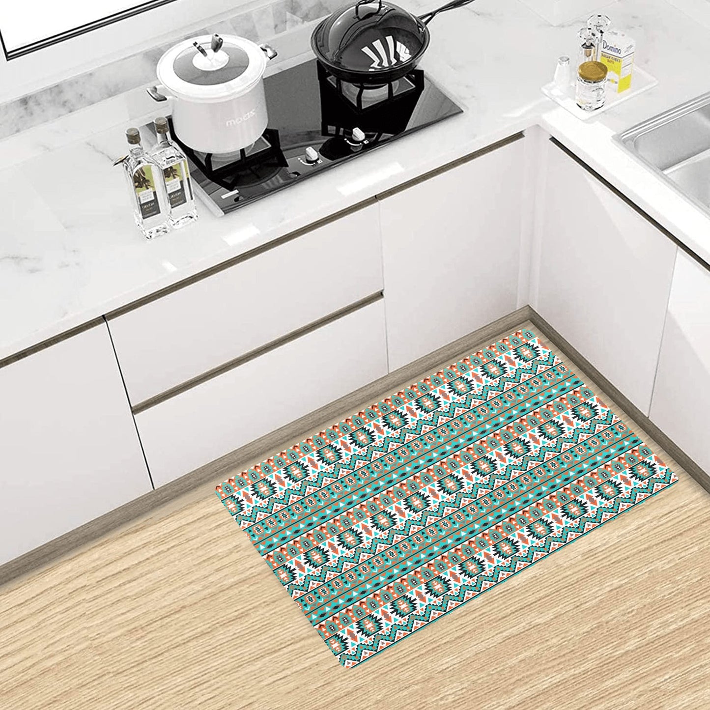 Indian Navajo Ethnic Themed Design Print Kitchen Mat
