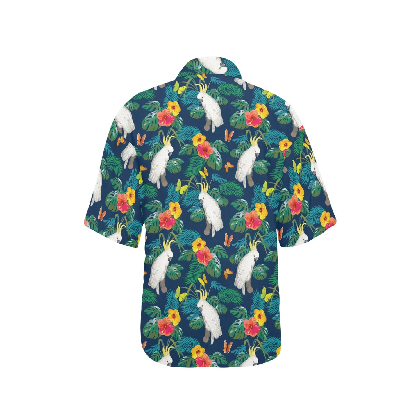 Cockatoo Tropical Pattern Print Design 02 Women's Hawaiian Shirt