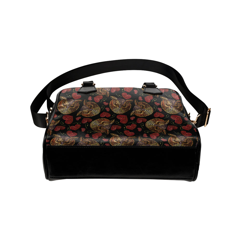 Owl Pattern Print Design A08 Shoulder Handbag