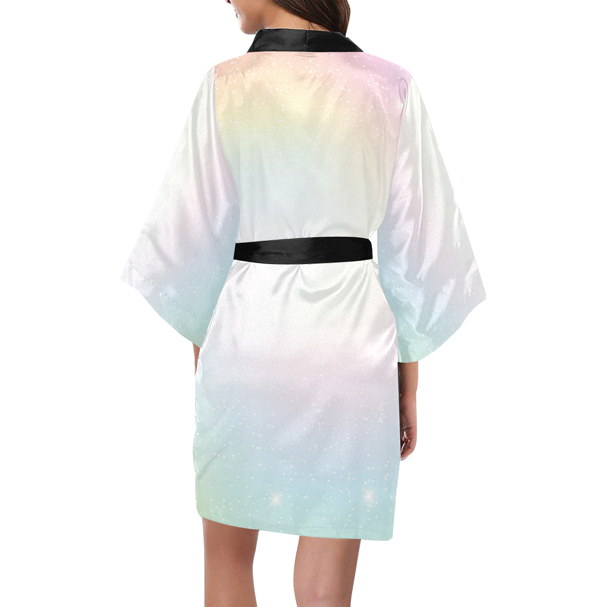 Nebula Pattern Print Design A02 Women's Short Kimono