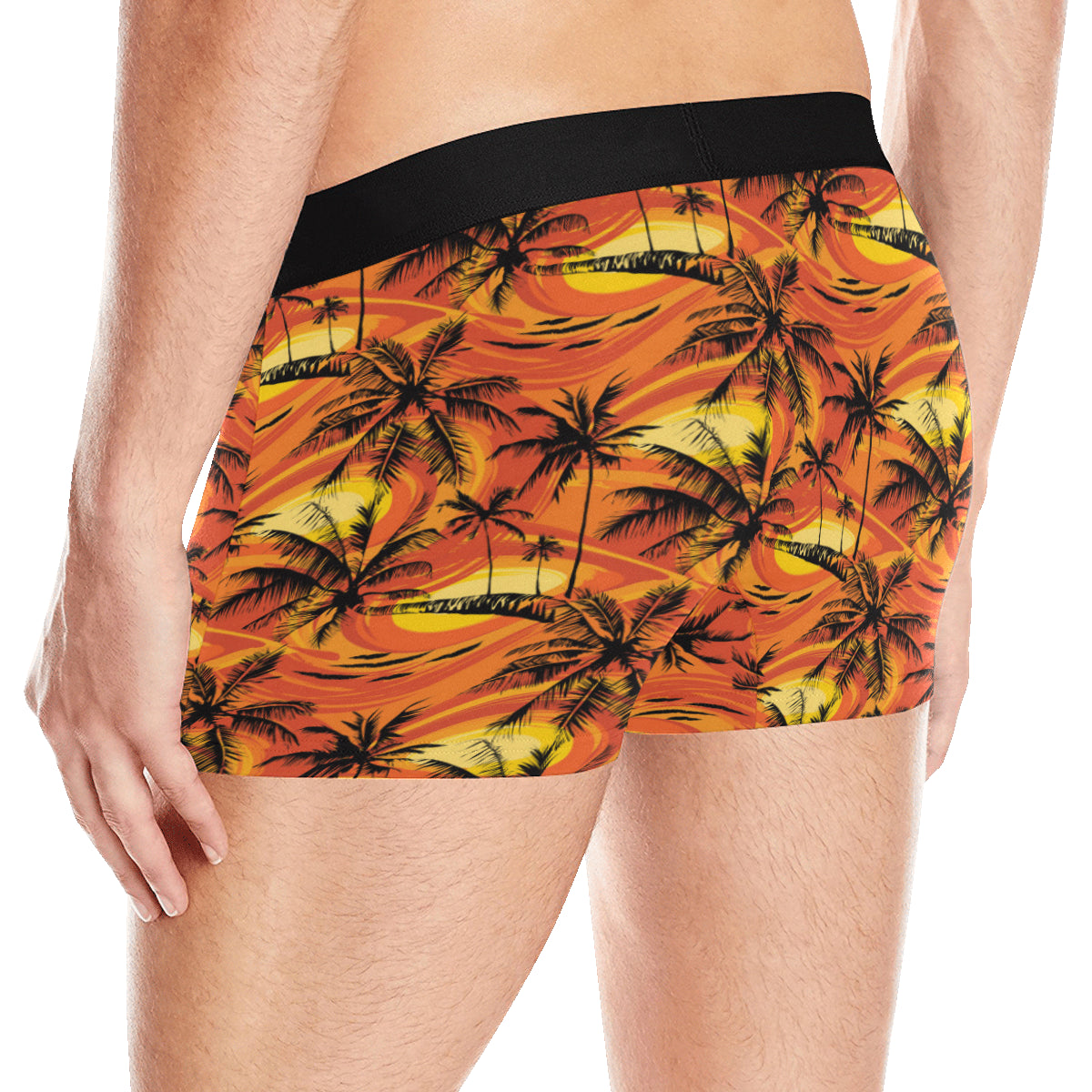 Palm Tree Pattern Print Design A02 Men's Boxer Briefs