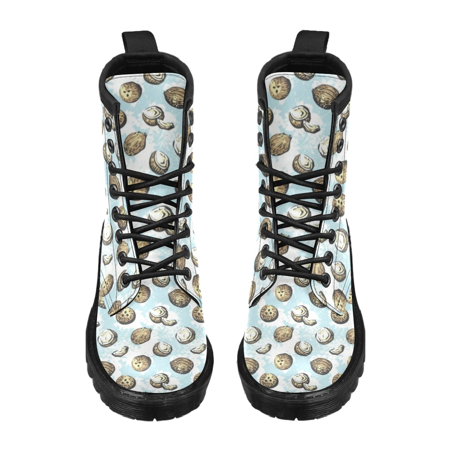 Coconut Pattern Print Design CN01 Women's Boots