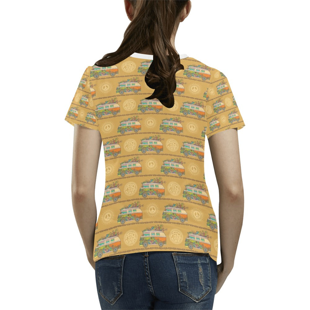 Hippie Van Print Design LKS304 Women's T-shirt