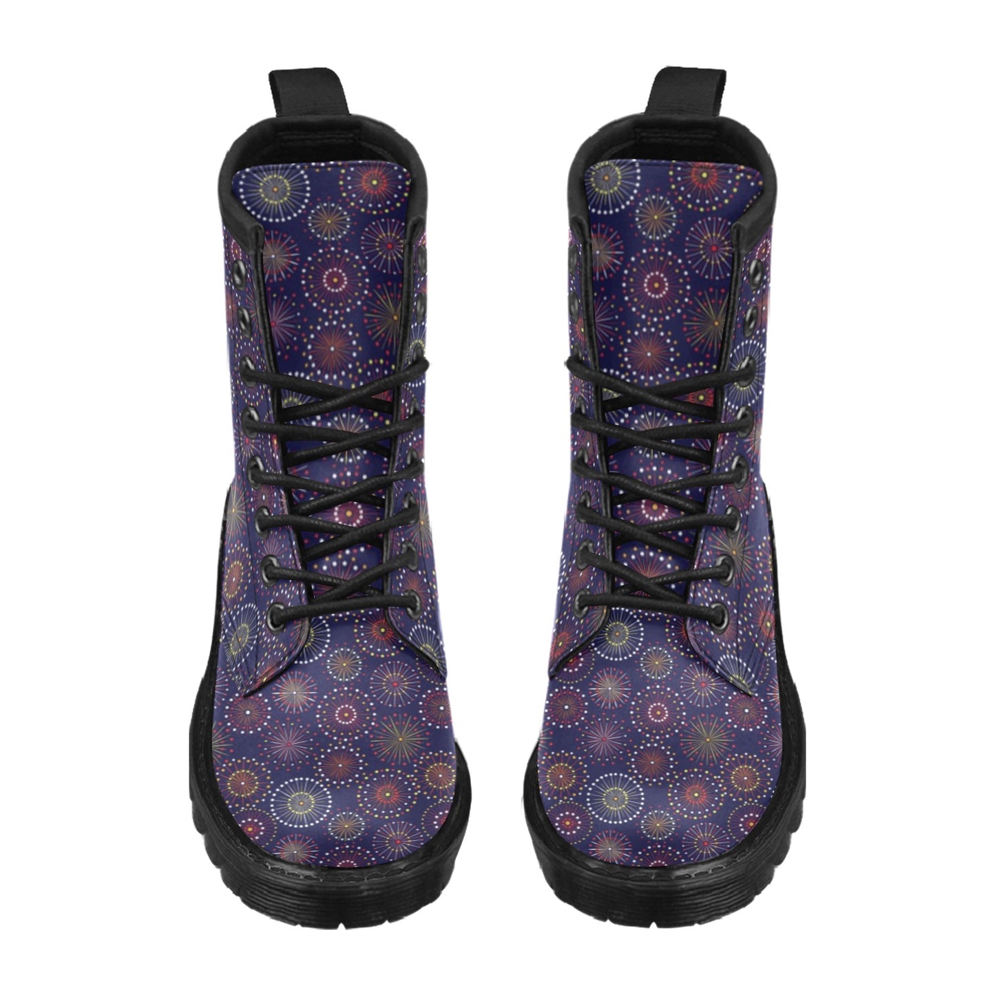 Firework Flower Style Print Design LKS302 Women's Boots