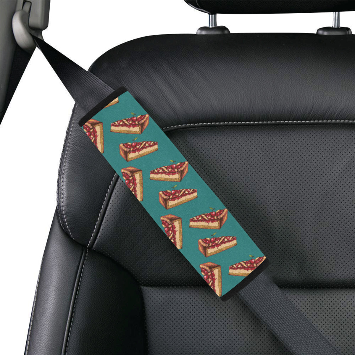 Cheesecake Cherry Pattern Print Design CK03 Car Seat Belt Cover