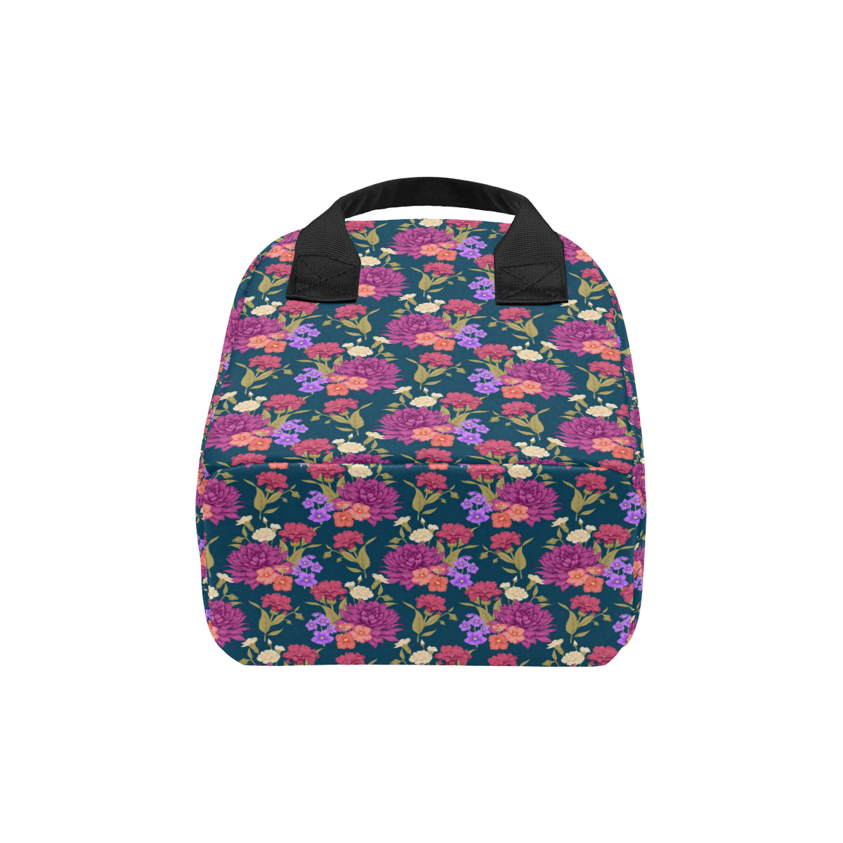 Dahlia Pattern Print Design DH01 Insulated Lunch Bag