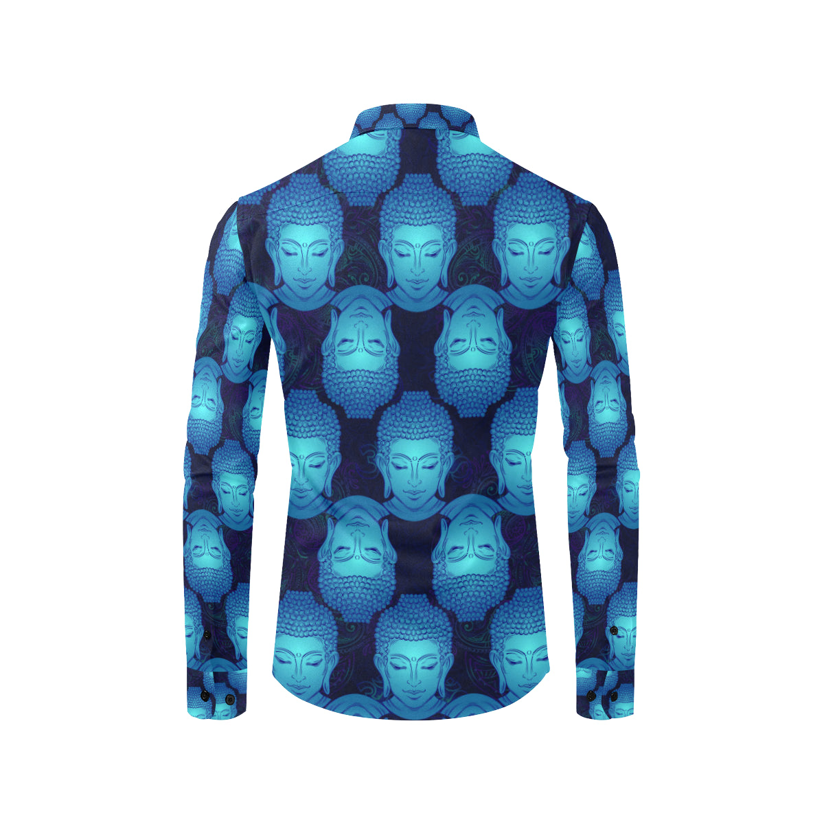 Buddha Head Mandala Men's Long Sleeve Shirt