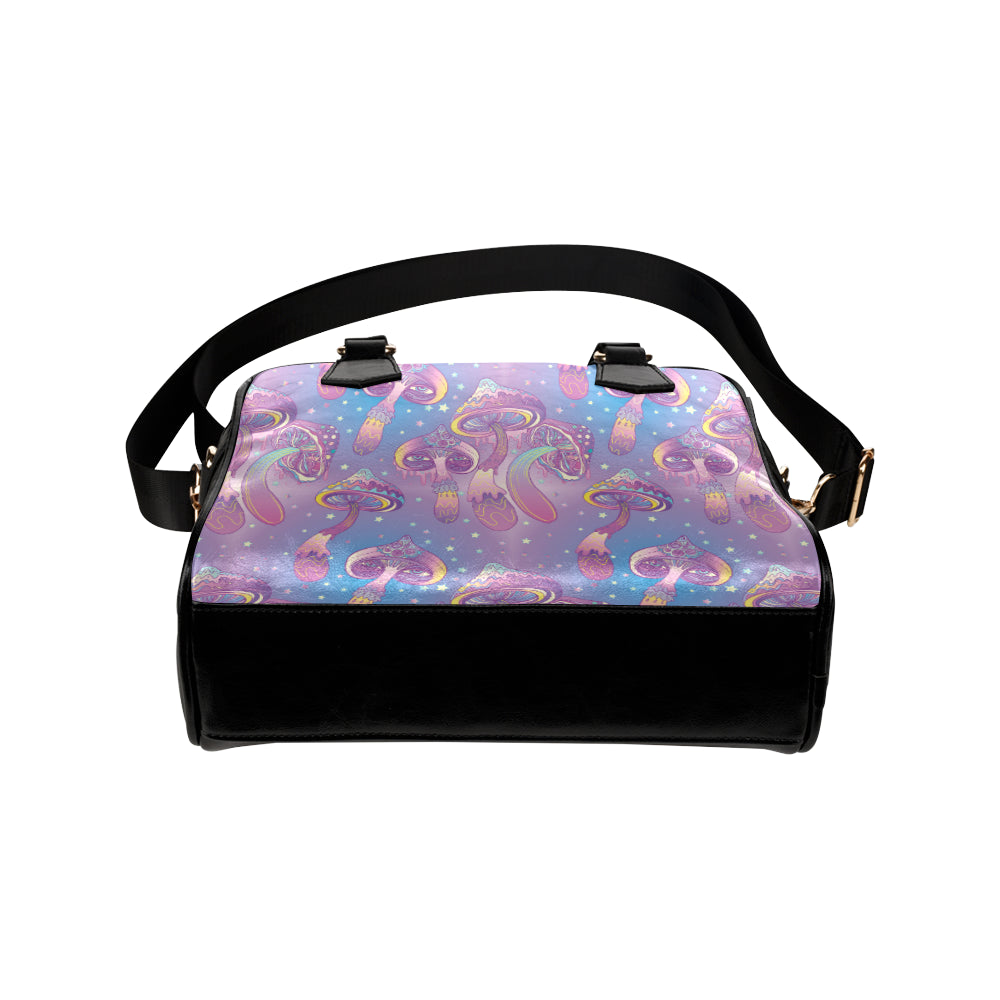 Psychedelic Mushroom Pattern Print Design A01 Shoulder Handbag