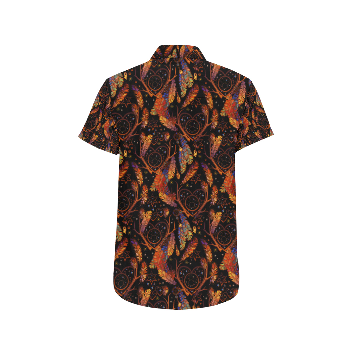Dream Catcher Native American Design Men's Short Sleeve Button Up Shirt