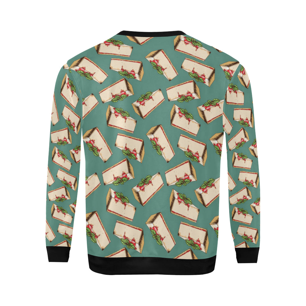 Cheesecake Pattern Print Design CK02 Men Long Sleeve Sweatshirt