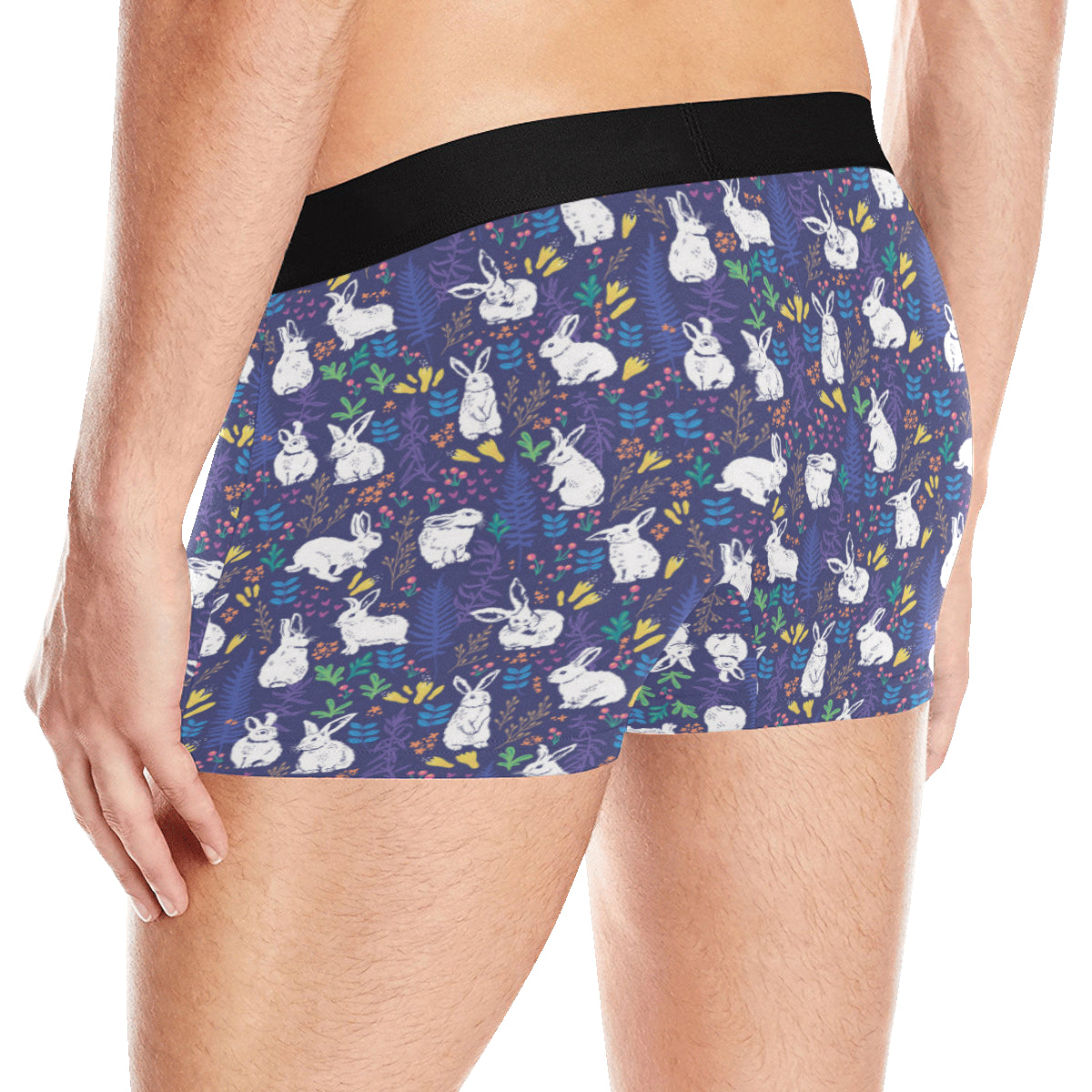 Bunny Pattern Print Design 01 Men's Boxer Briefs