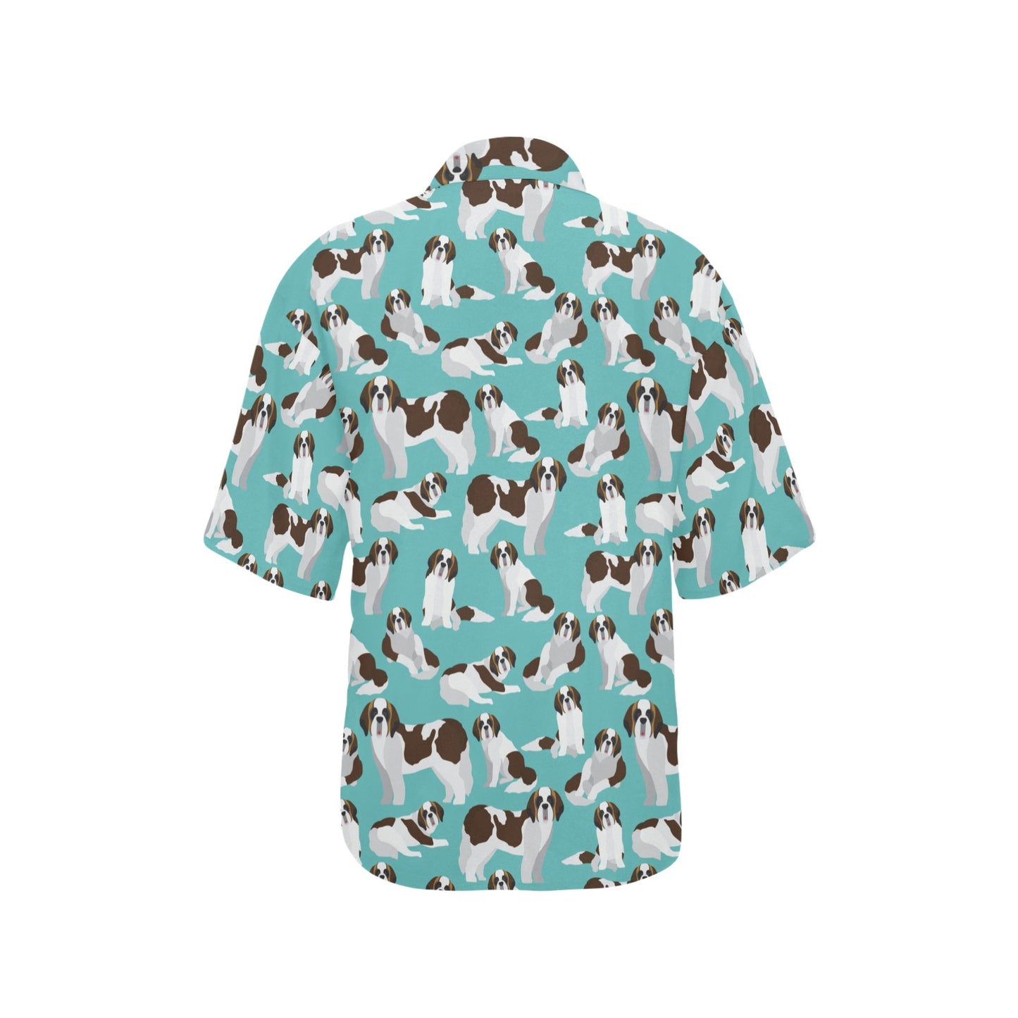 St Bernards Print Design LKS302 Women's Hawaiian Shirt