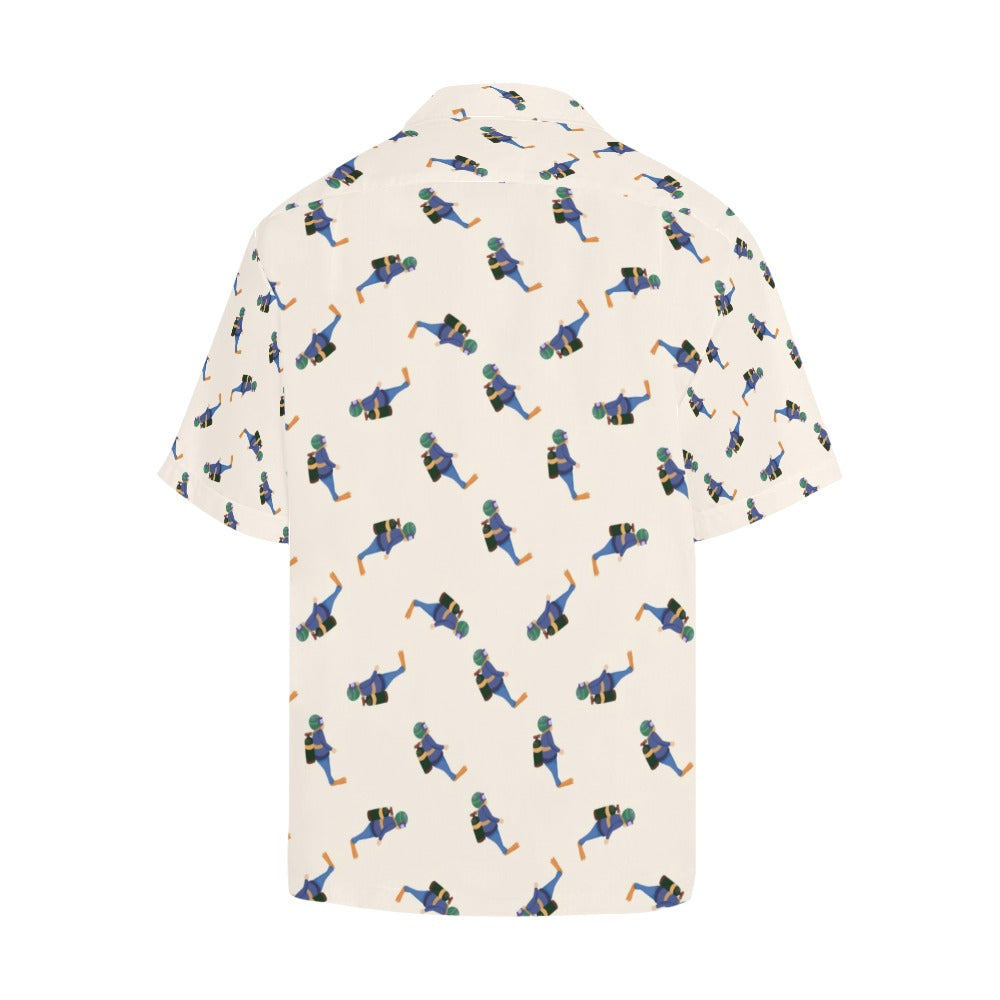 Scuba Driver Print Design LKS301 Men's Hawaiian Shirt