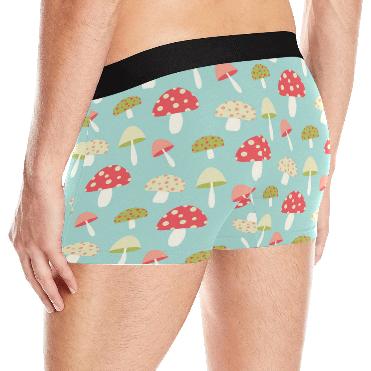 Mushroom Pattern Print Design A01 Men's Boxer Briefs