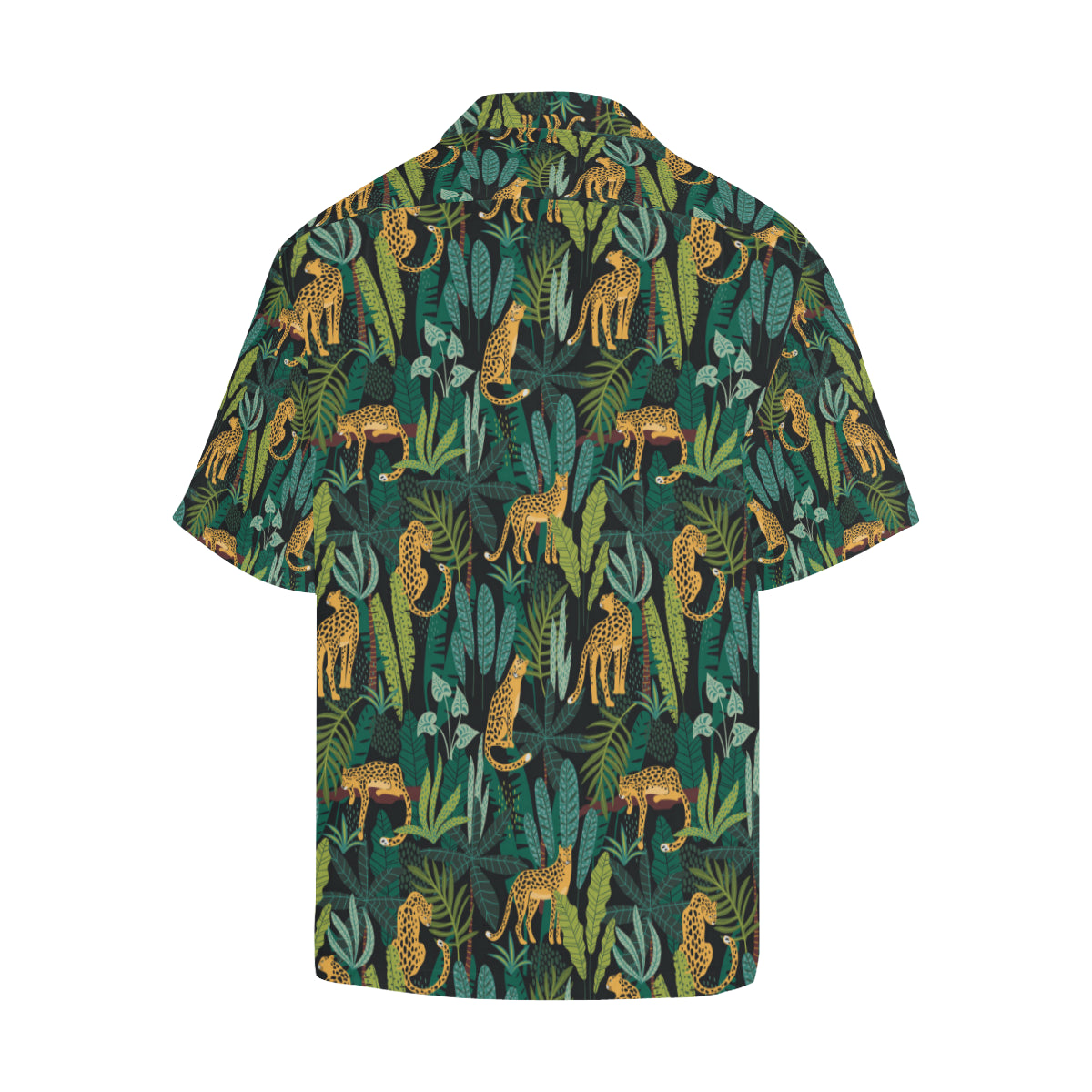 Jaguar Jungle Pattern Print Design 03 Men's Hawaiian Shirt