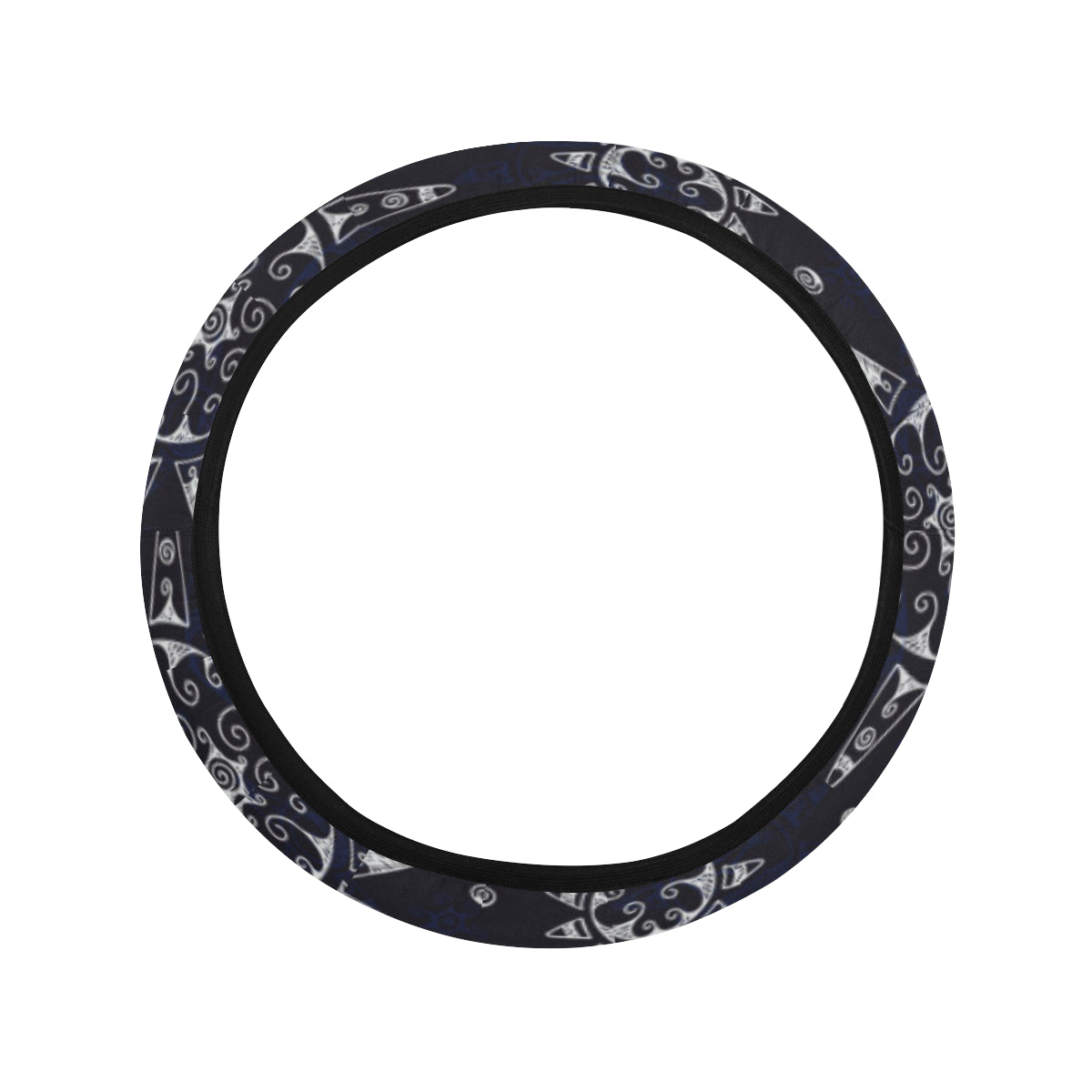 Sun Moon Pattern Steering Wheel Cover with Elastic Edge