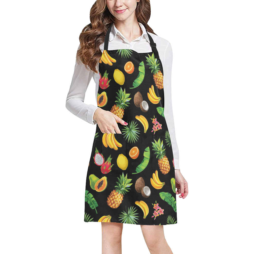 Tropical Fruits Pattern Print Design TF03 Apron with Pocket