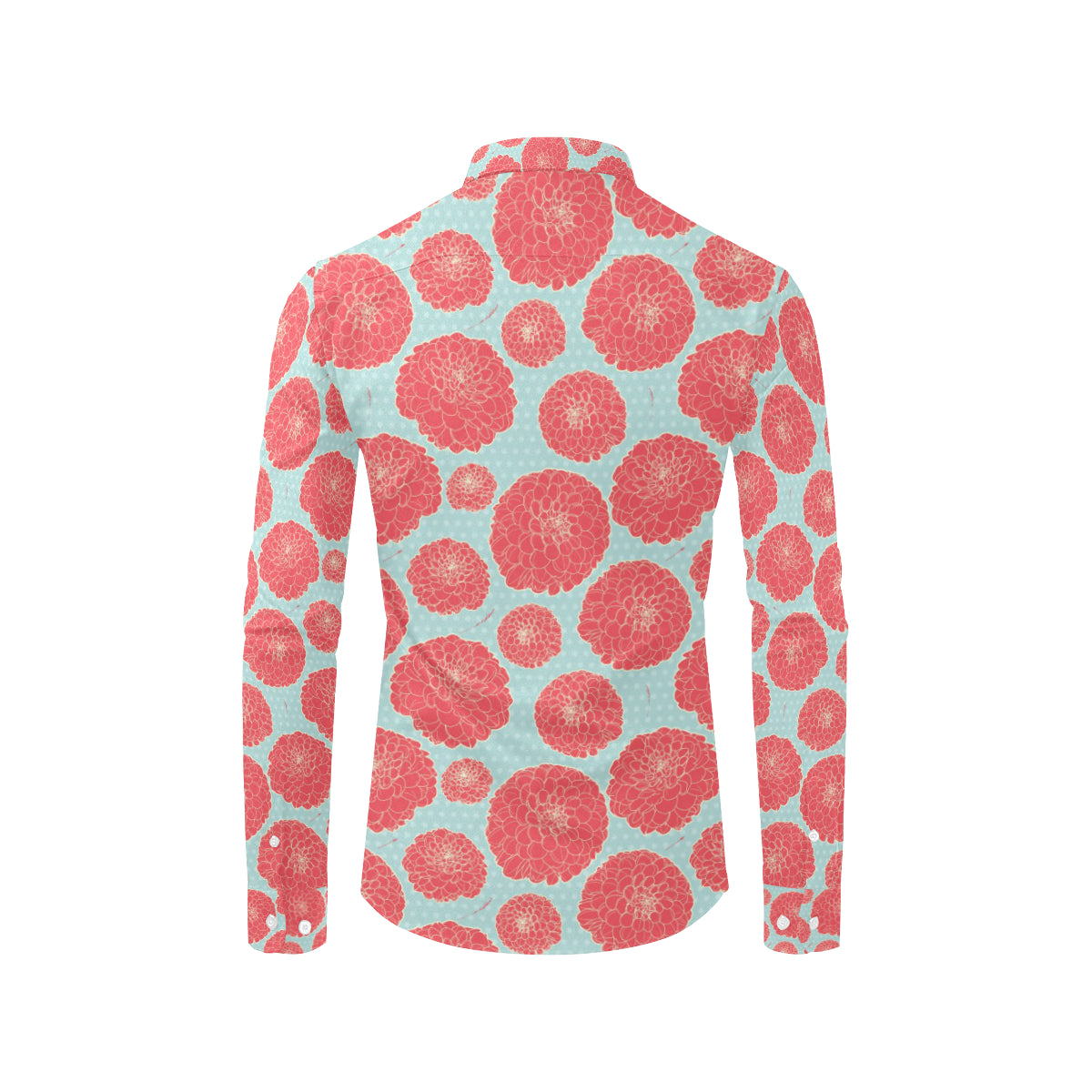 Marigold Pattern Print Design MR03 Men's Long Sleeve Shirt