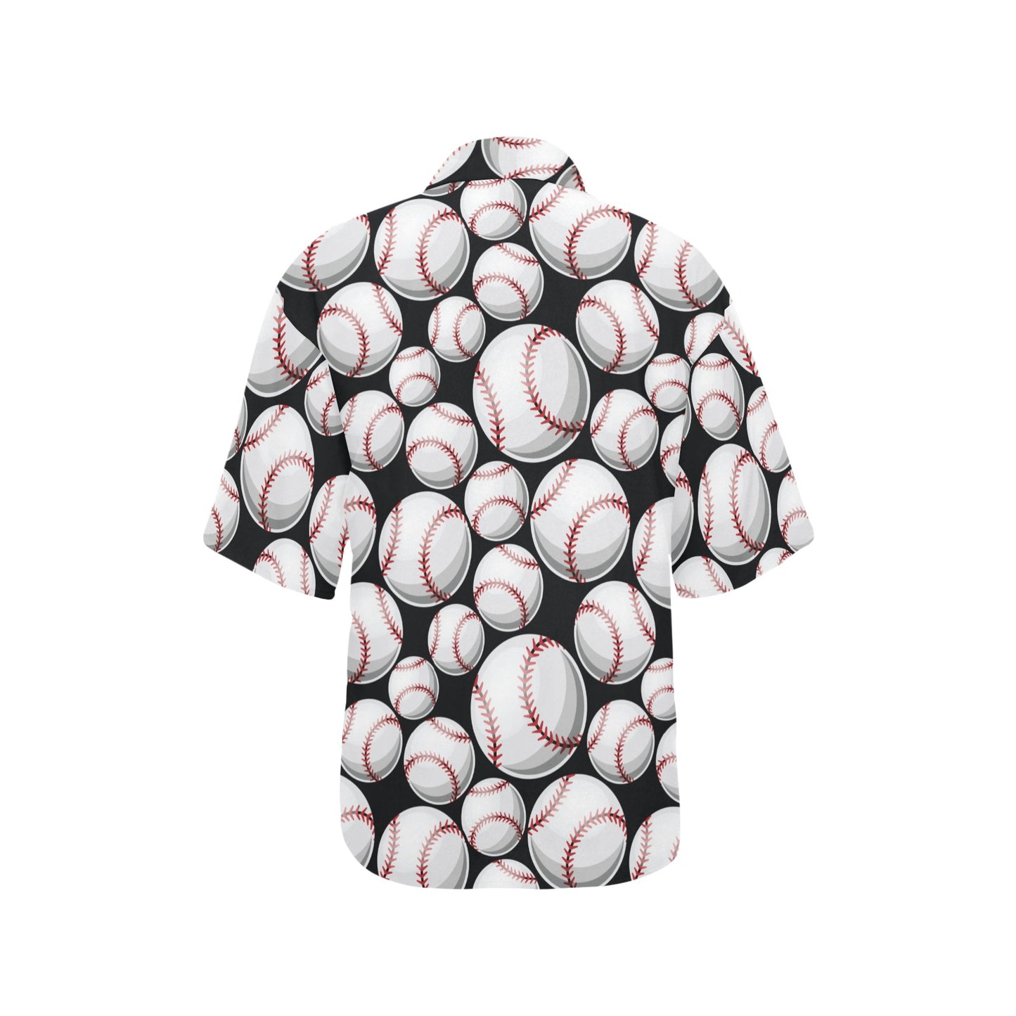 Baseball Black Background Women's Hawaiian Shirt