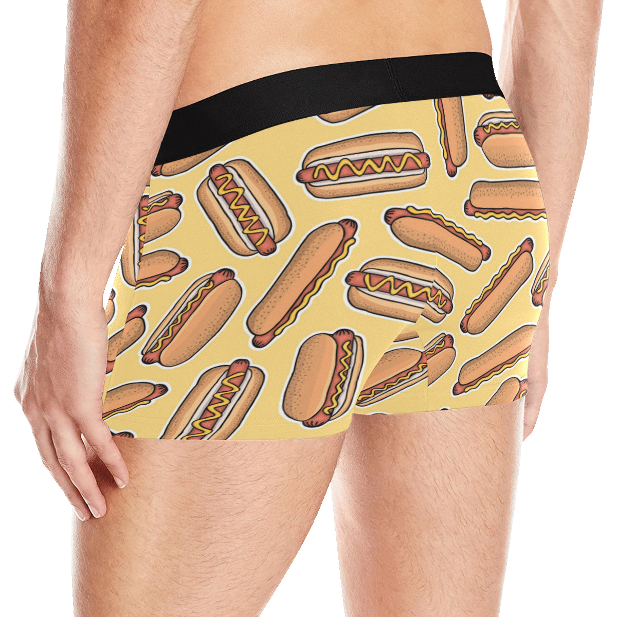 Hot Dog Pattern Print Design 01 Men's Boxer Briefs