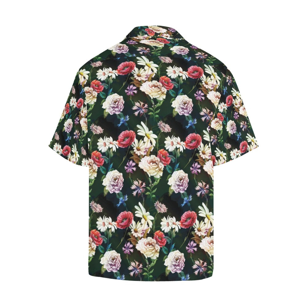 Summer Floral Print Design LKS303 Men's Hawaiian Shirt