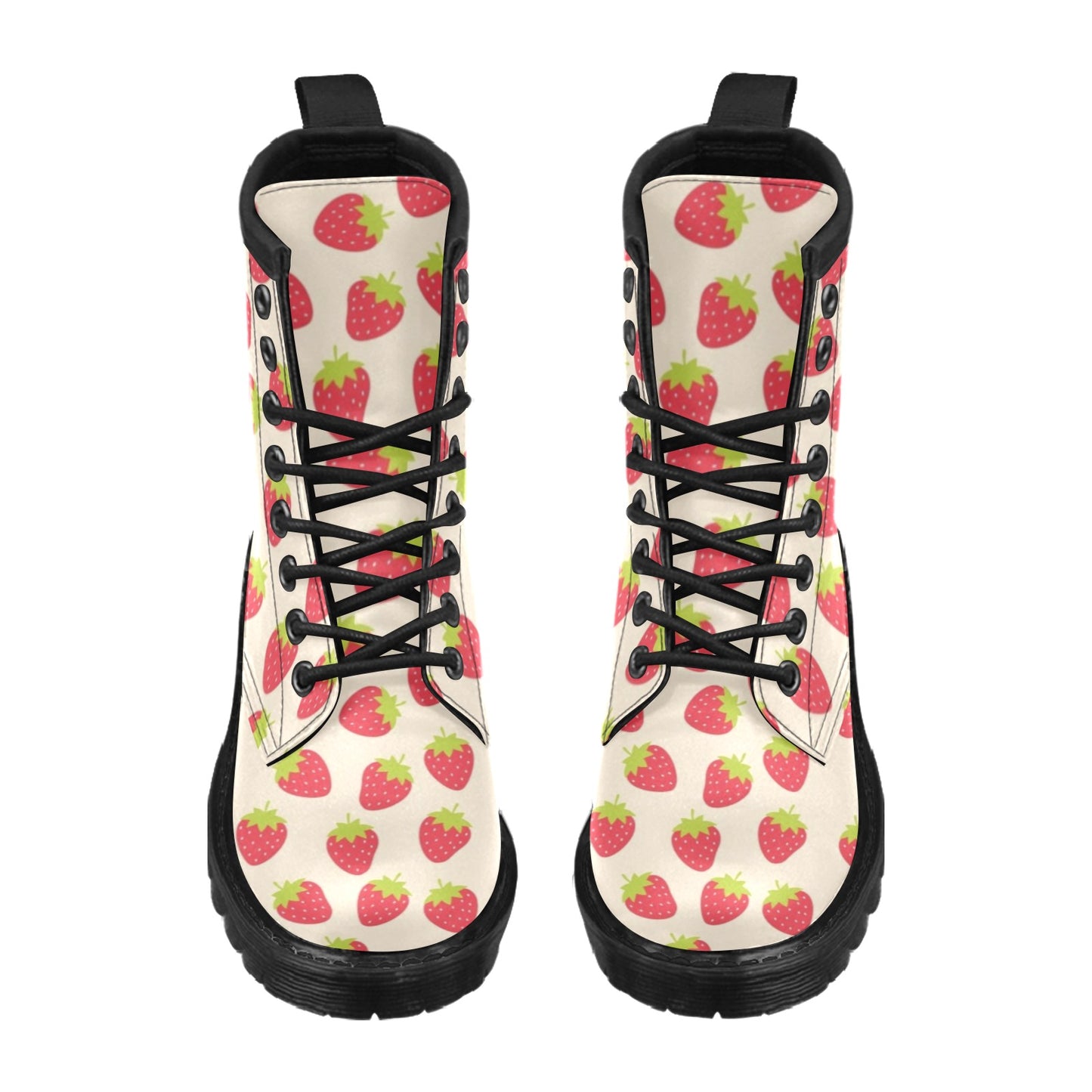 Strawberry Pattern Print Design SB02 Women's Boots
