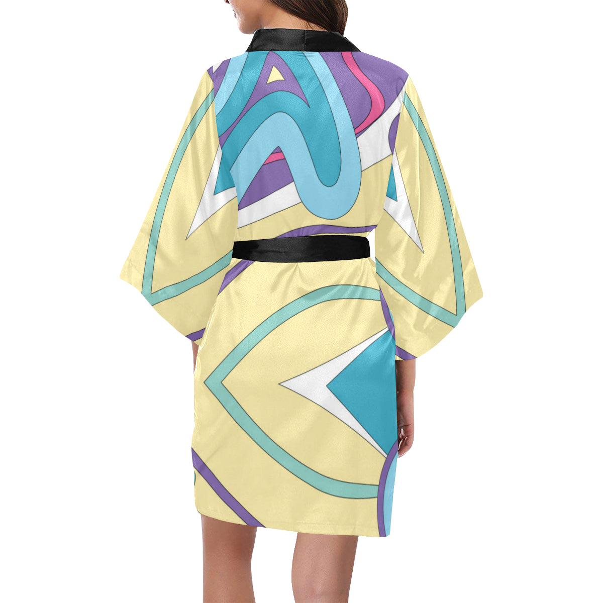 Pucci Pattern Print Design A01 Women's Short Kimono