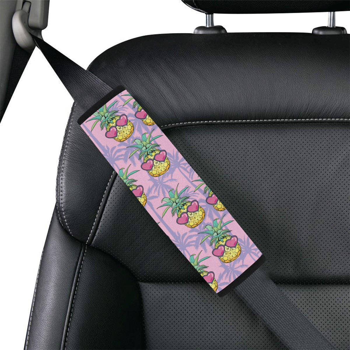 Pineapple Pattern Print Design PP06 Car Seat Belt Cover