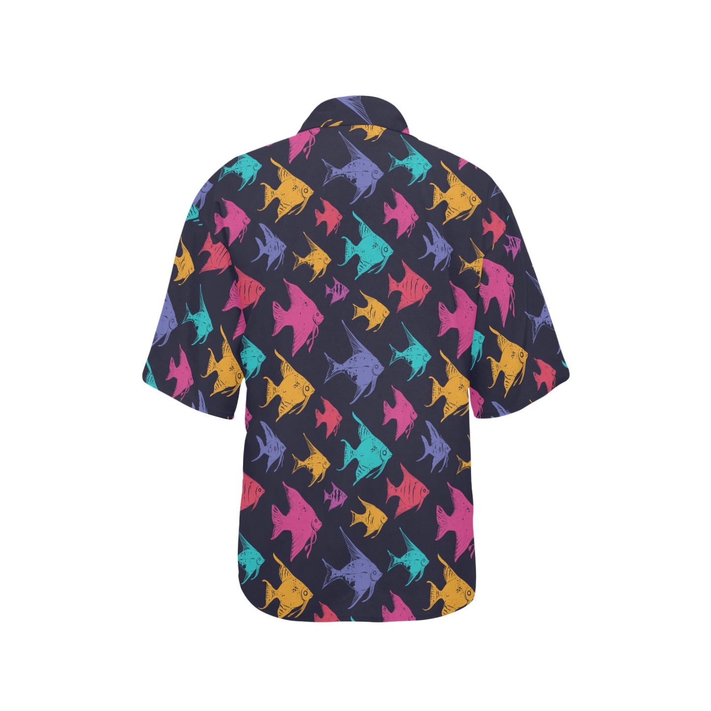 Angelfish Colorful Pattern Print Design 03 Women's Hawaiian Shirt