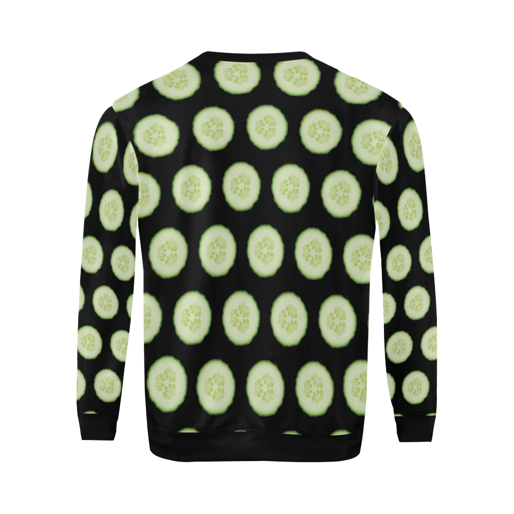 Cucumber Pattern Print Design CC02 Men Long Sleeve Sweatshirt