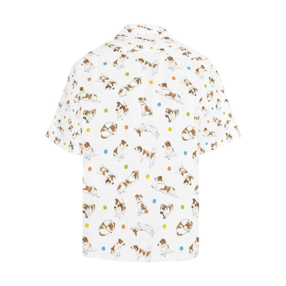Russell Terriers With Balls Print Design LKS307 Men's Hawaiian Shirt
