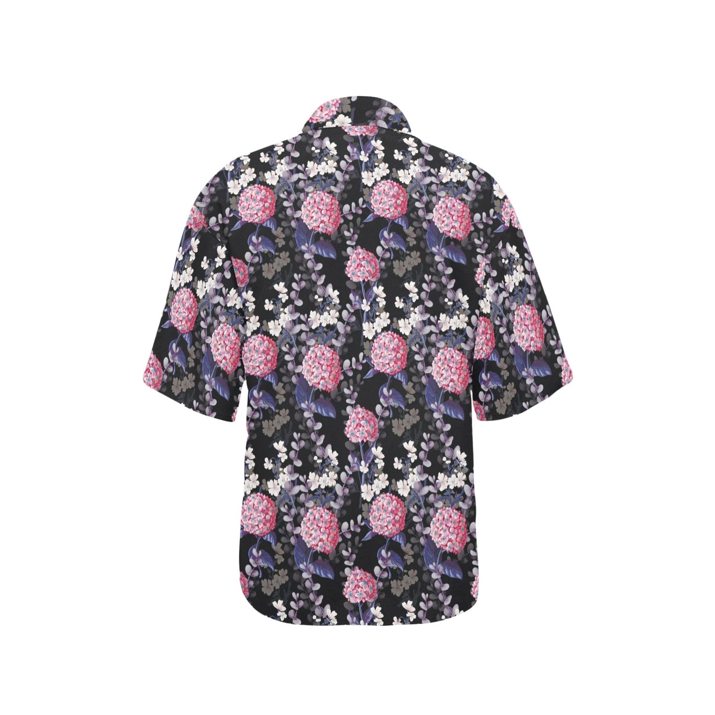 Hydrangea Pattern Print Design HD04 Women's Hawaiian Shirt