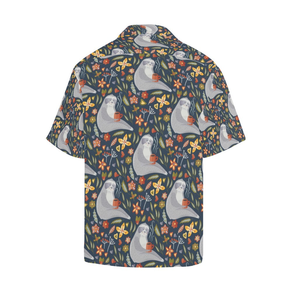 Sloth Print Design LKS303 Men's Hawaiian Shirt