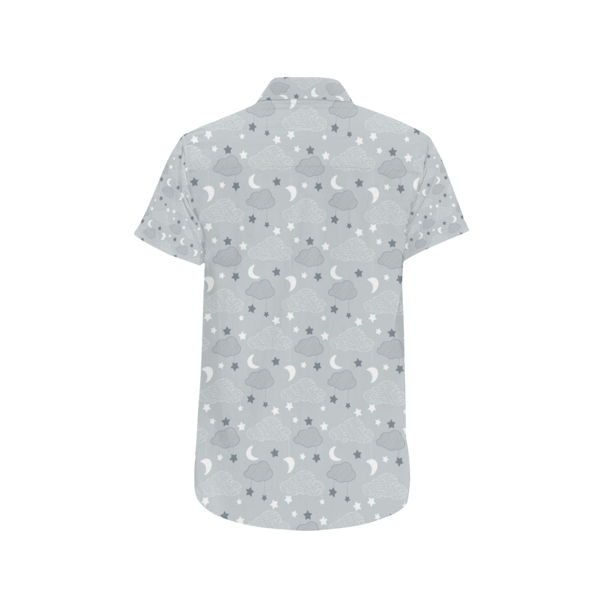 Cloud Pattern Print Design 04 Men's Short Sleeve Button Up Shirt