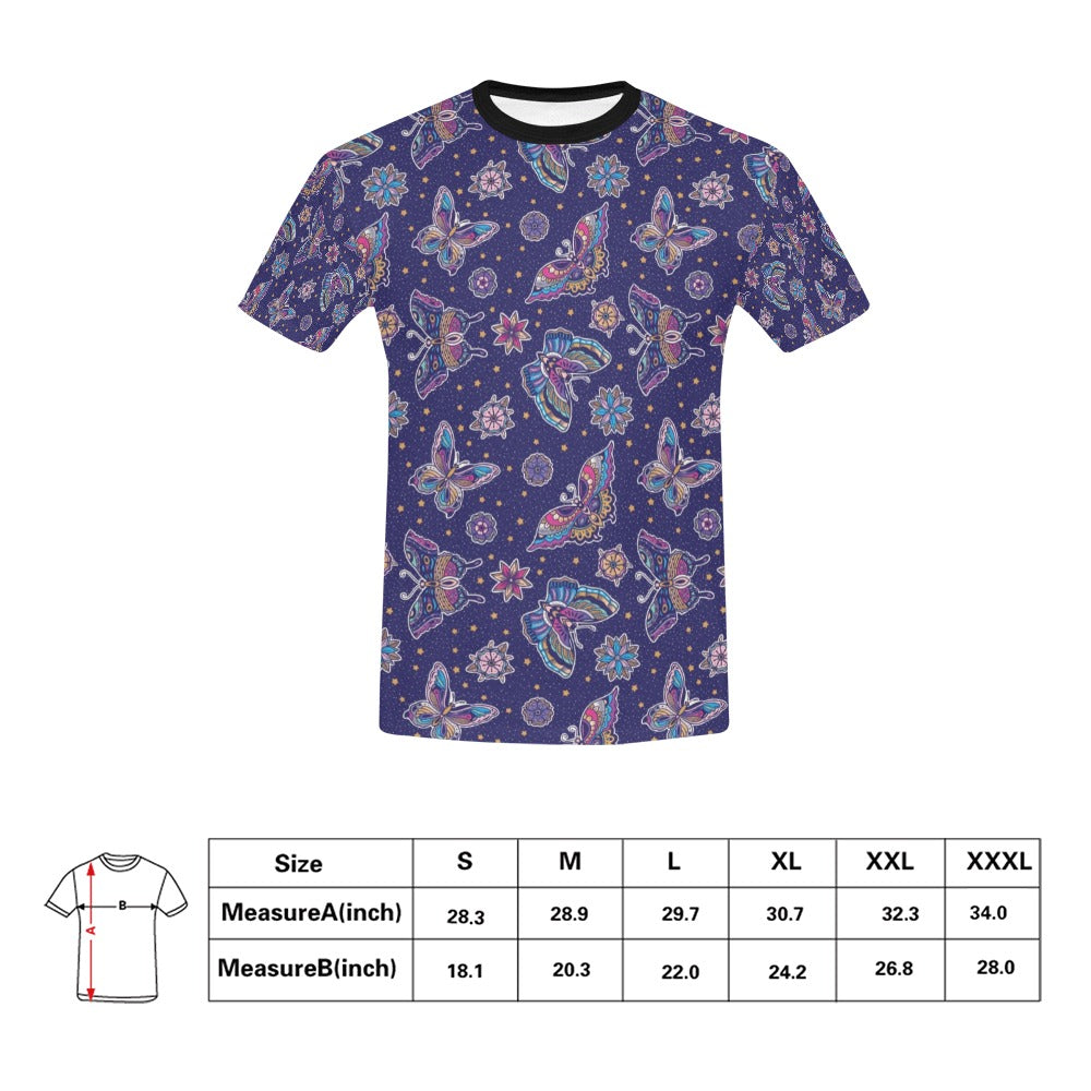 Butterfly Print Design LKS303 Men's All Over Print T-shirt