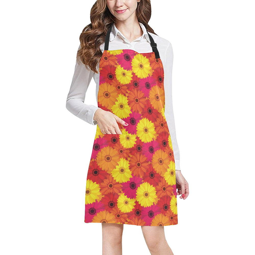 Gerberas Pattern Print Design GB05 Apron with Pocket