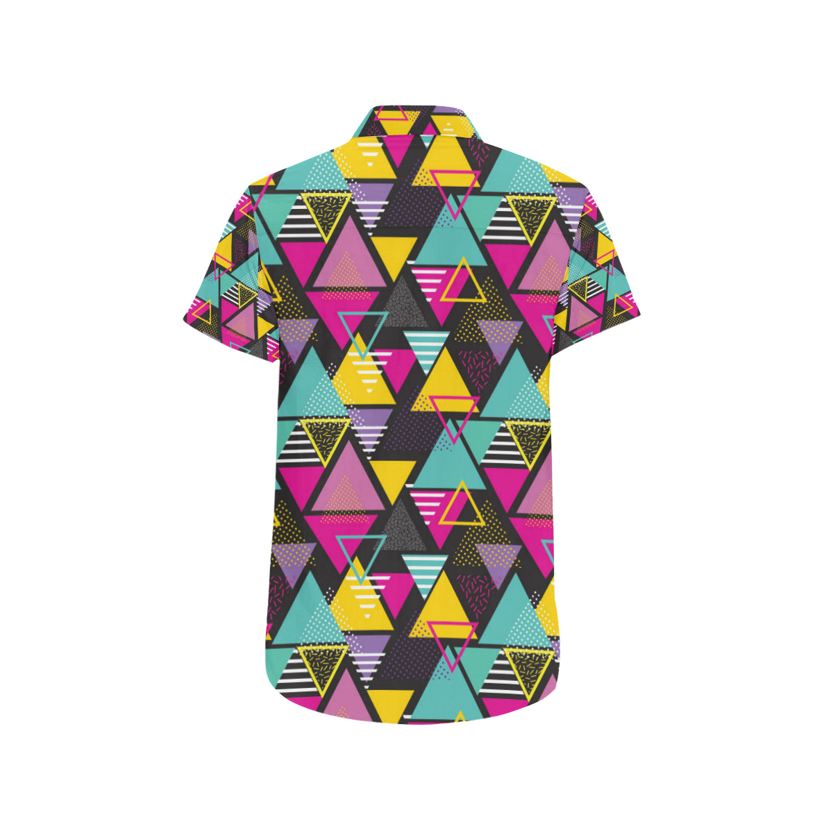 Geometric Colorful Pattern Print Design 02 Men's Short Sleeve Button Up Shirt