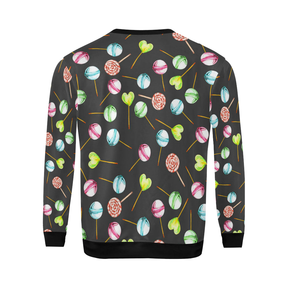 Lollipop Pattern Print Design LL02 Men Long Sleeve Sweatshirt
