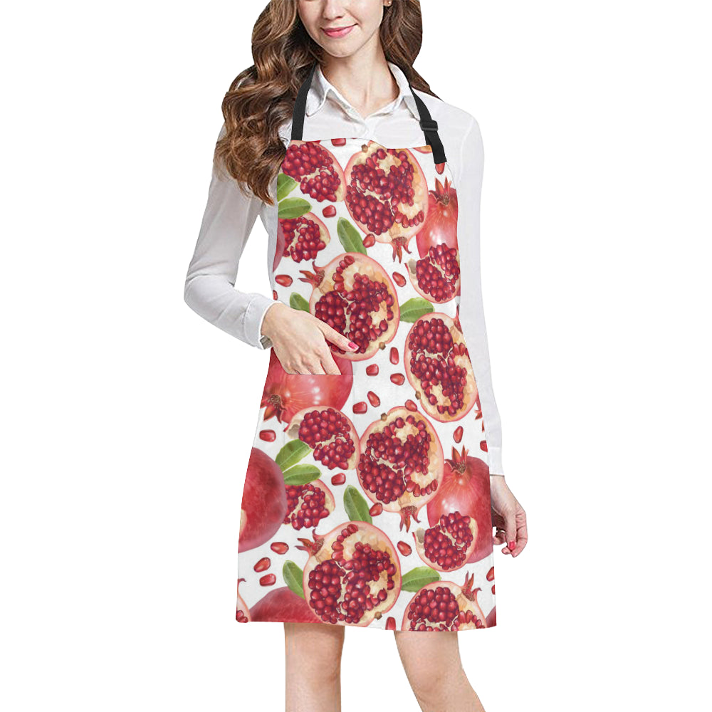 Pomegranate Pattern Print Design PG03 Apron with Pocket