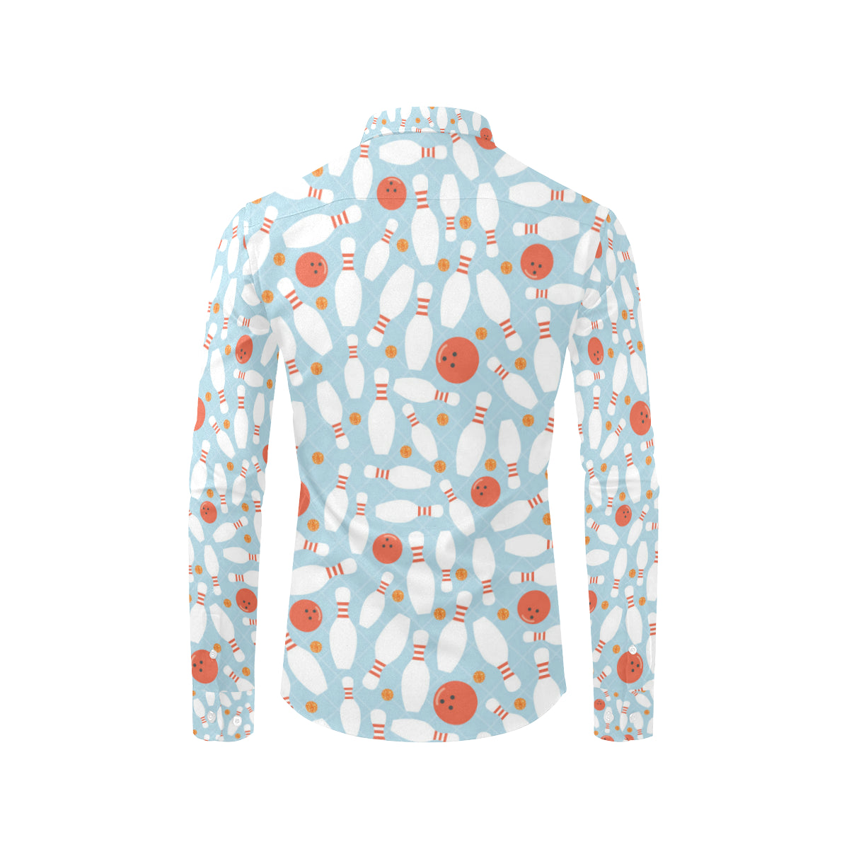 Bowling Pattern Print Design 09 Men's Long Sleeve Shirt