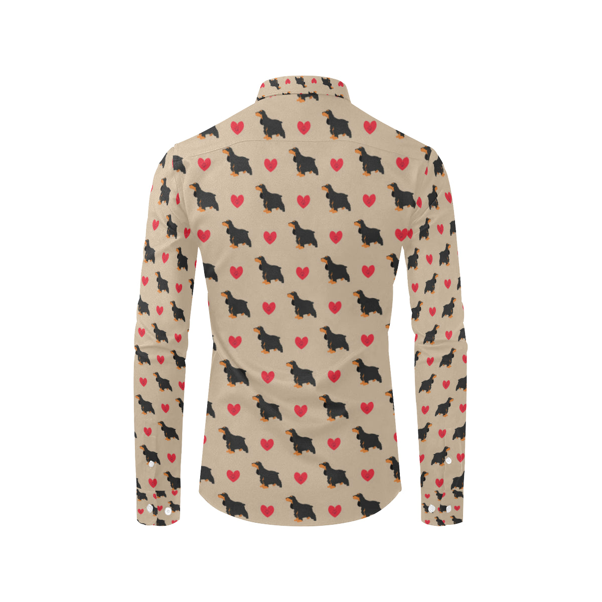 Cocker Pattern Print Design 02 Men's Long Sleeve Shirt