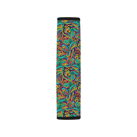 Psychedelic Trippy Floral Design Car Seat Belt Cover